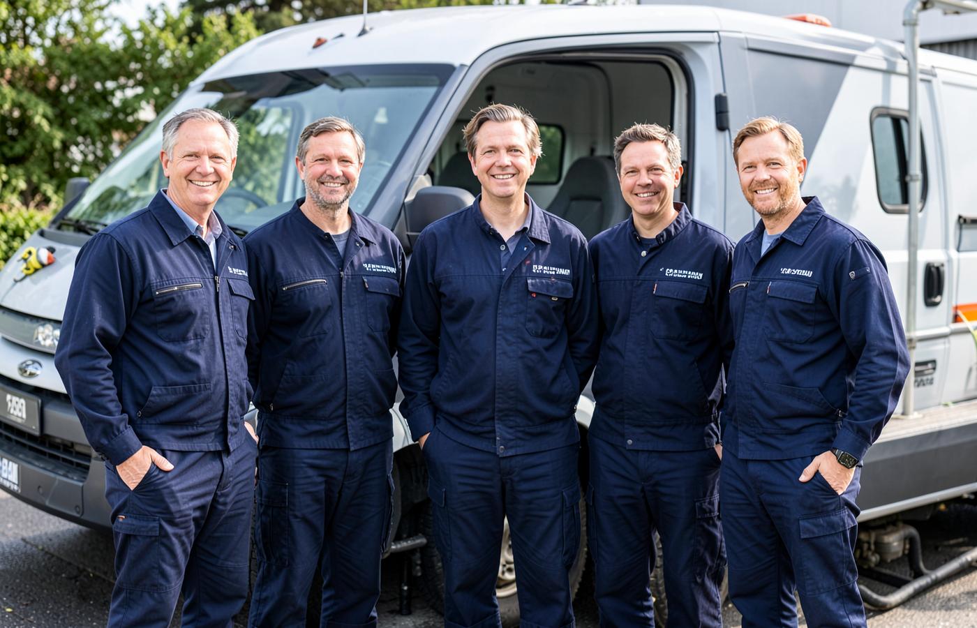 Teamet på ERT FÖRETAG framför sin servicebil